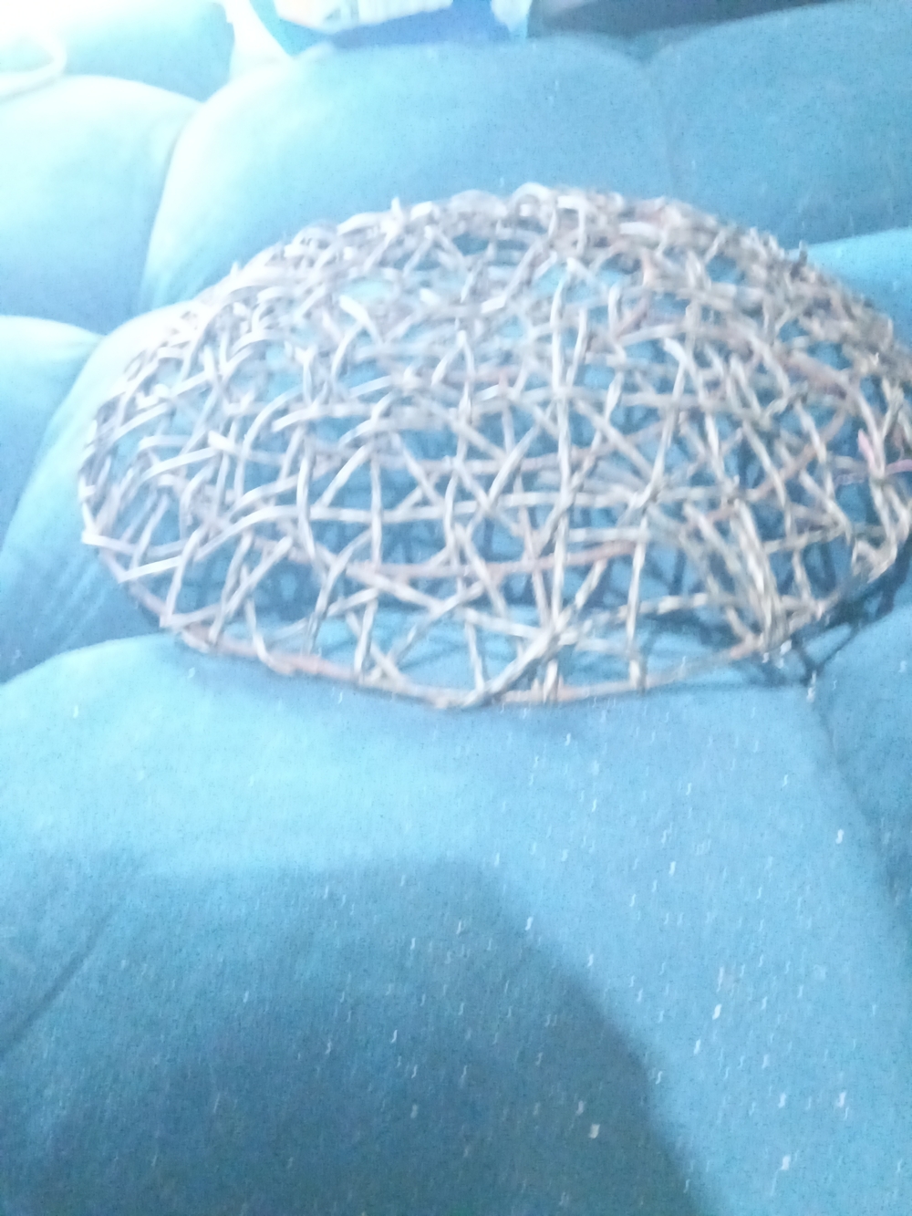 Woven Vine Round Decorative Basket - Brown